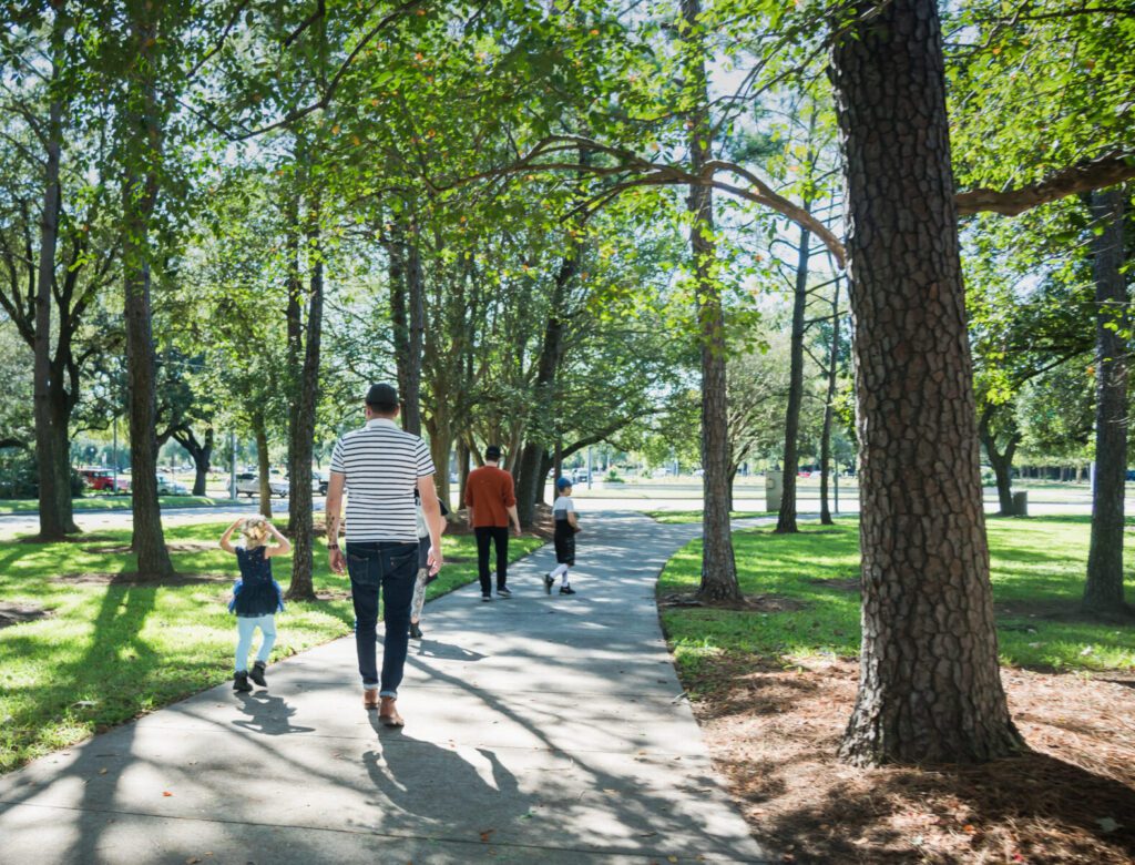 walking in the park